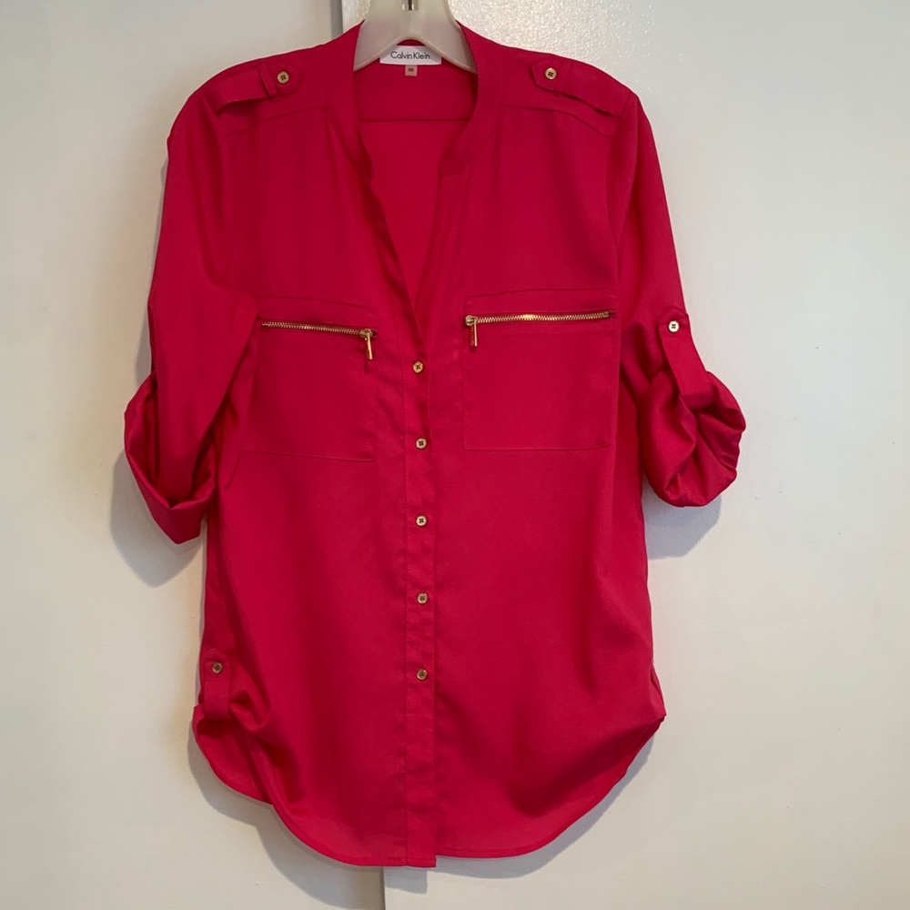 Calvin Klein pink blouse